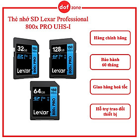 Mua Thẻ nhớ SD Lexar Professional 800x PRO UHS-I (32GB/64GB) - Hàng chính hãng