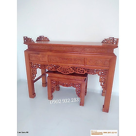 Mua BỘ ÁN THỜ GỖ GÕ ĐỎ DÀI 1M76 - Đồ Gỗ Mạnh Hùng