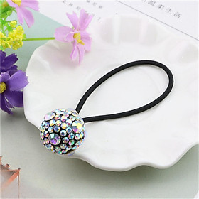 Diamond Ball Elastic Hair Ties Band Rope Hair Band Bun Ponytail Holder Maker Ring