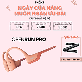 Tai Nghe Bluetooth Thể Thao Truyền Âm Thanh Qua Xương SHOKZ OPENRUN PRO S810 - Hàng chính hãng - Sạc nhanh Thời lượng Pin 10 tiếng - Kháng nước IP55