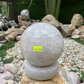 Quả cầu thạch anh trắng đế đá thạch anh tự nhiên-13cm-3.38kg-QC1044