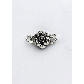 Charm bạc khóa liên kết vòng tay, dây chuỗi hình bông hoa 1 - Ngọc Quý Gemstones