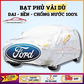 Bạt Phủ Ô Tô Vải Dù Ford EcoSport, Everest, Escape, Focus, Explorer, Ranger chống nóng, chống nước, có phản quang