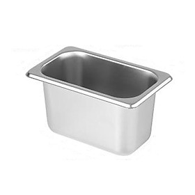 Bộ 2 Khay Inox 1/9 Đựng Thạch Topping, Đựng Thưc Phẩm - 100mm