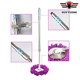 Mua Cây lau nhà 360 độ inox kèm bông lau nhà cao cấp ( Nhiều màu ngẫu nhiên ) - Huy Tưởng