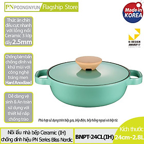 Nồi lẩu Ceramic Hard Anodized PoongNyun BNPT-24CL(IH) Size 24cm