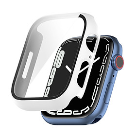 Ốp Case PC Color Mặt Kính Cường Lực cho Apple Watch Series 7 (Size 41mm/45mm)