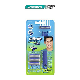 Dao Cạo Gillette Flexi Vibe 1 Cán Dao + 4 Lưỡi Dao