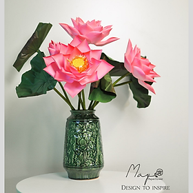 Mua Hoa giấy handmade trang trí  Cành hoa sen handmade  Maypaperflower - hoa giấy nghệ thuật  hoa cắm bình  decor nhà ở