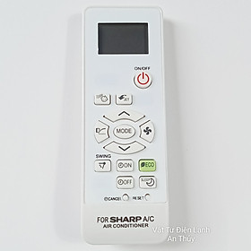 Remote máy lạnh SHARP chiếc lá nút nguồn đỏ - Điều khiển máy lạnh SHARP - Remote điều hòa SHARP - Điều khiển điều hòa
