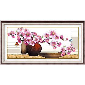 Mua Tranh thêu chữ thập Bình Hoa (90*45cm) chưa thêu