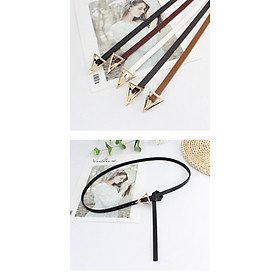 Thắt lưng nữ bản nhỏ da khóa đồng cá tính TL68