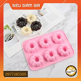 Khuôn silicon làm bánh hình 6 bông hoa - Dụng cụ làm bánh