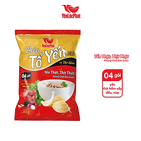 Hình ảnh Cháo Tổ Yến Gold Yến Lộc Phát Thịt Bằm - Ăn liền - Gói 50gr - Thùng 30 gói