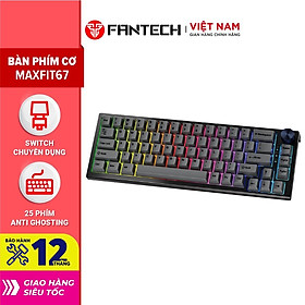 Mua Bàn phím cơ custom FANTECH MK858 MAXFIT67 LED RGB Tháo lắp hotswap - Switch Kailt box white/ Gateron milky yellow - Hàng Chính Hãng