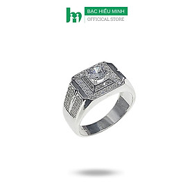 Nhẫn Nam Bạc Ta Đính Đá Cao Cấp Bạc Hiểu Minh NA041