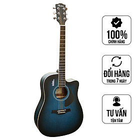 Đàn Guitar Acostic Rosen G13BL Chính Hãng ( Solid Top) - Màu Xanh Dương , Âm Thanh Tốt