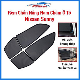 Bộ rèm che nắng ô tô nam châm theo xe Nissan Sunny chắn nắng tốt, lắp đặt đơn giản, tiện lợi