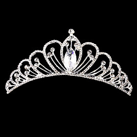 Bridal Wedding Crystal Rhinestone Hair Clip Comb Lady Diamante Heart Crown