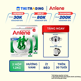 Combo 2 Sữa Bột Anlene Hương Vanilla (Hộp giấy 1200g)