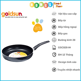 Mua Chảo Chống Dính Đáy Từ GOLDSUN GSC828-IH  Đường Kính Đáy 28 Cm  Công Nghệ Chống Dính Nhật Bản  Không Kén Bếp - Hàng Chính Hãng