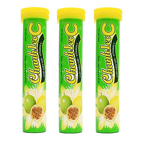 COMBO 3 TUÝP Thực phẩm bảo vệ sức khỏe Viên sủi chanh leo C 20 viên/ tuýp- Tác dụng bổ sung Vitamin C và chất điện giải giúp giải khát, tăng sức đề kháng của trẻ em và người lớn trong các trường hợp mệt mỏi do hoạt động thể lực, tập thể dục thể thao hoặc