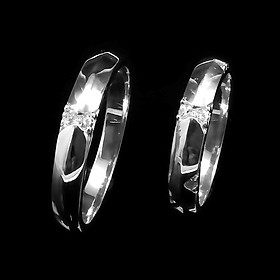 Nhẫn Đôi Bạc Ta Bạc Hiểu Minh NC565 Chỉ Mình Em