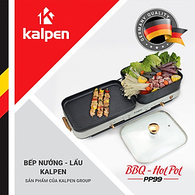 Mua Nồi lẩu nướng đa năng cao cấp Kalpen PP99  công suất 2200W  bếp hai vùng nấu điều khiển độc lập tiện lợi - Hàng chính hãng
