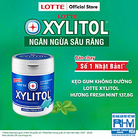 Kẹo Gum không đường Lotte Xylitol - Hương Fresh Mint 137,8 g