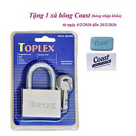 Ổ khóa TOPLEX 1204B-60mm cao cấp, an toàn, chống chìa giả, chất liệu hợp kim thép, lõi hợp kim đồng