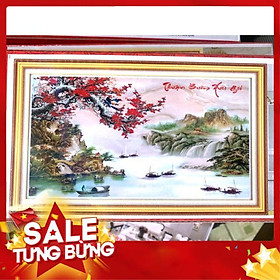 Tranh ĐÍNH ĐÁ Phong Cảnh Thuận Buồm Xuôi Gió VS229 |100x60cm| Chưa đính