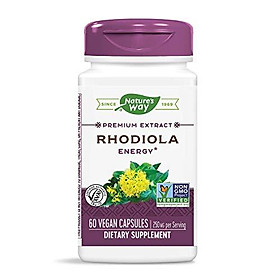 Viên uống Nature's Way chiết xuất hoa Đỗ Quyên Rhodiola non-GMO Không biến đổi gen 60 viên Nhập Khẩu Mỹ