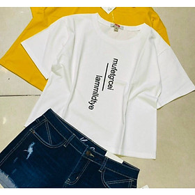 Áo thun cotton croptop lửng siêu cute