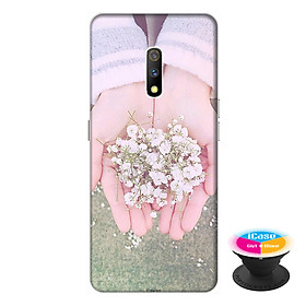 Ốp lưng dành cho điện thoại Realme X hình Đôi Tay Hoa Hồng - tặng kèm giá đỡ điện thoại iCase xinh xắn - Hàng chính hãng