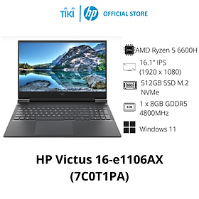 Laptop HP Victus 16-e1106AX (7C0T1PA) (R5-6600H | 8GB | 512GB | GeForce RTX 3050Ti 4GB | 16.1' FHD 144Hz | Win 11) - Hàng Chính Hãng