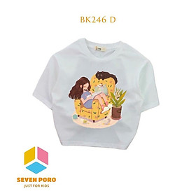 Áo Thun form Lửng - Croptop bé gái size Đại BK246D - Sevenporo