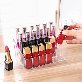 Mua Khay Đựng Son  Đồ Trang Điểm 24 ô Nhựa Trong Suốt