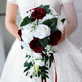 Wedding Hand Bouquet Bridal Holding Artificial Flowers