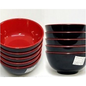 Mua Bộ 10 Chén cơm _ bát cơm nhựa melamine đỏ đen