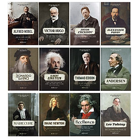 Bộ Sách Kể Chuyện Cuộc Đời Các Thiên Tài (Bộ 12 Cuốn) - Alexander Popov - Anton Chekhov - Elbert Einstein - Thomas Edison - Andersen - Leonardo Da Vinci - Marie Curie - Lev Tolstoy - Isaac Newton - Alfred Nobel - Beethoven - Victor Hugo