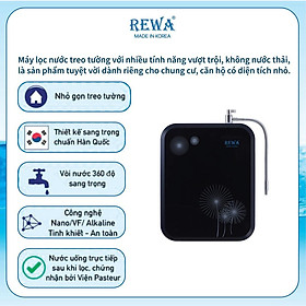 Máy Lọc Nước Công nghệ Nano/VF Hàn Quốc REWA - RW-NA-401 thiết kế treo tường - Hàng chính hãng