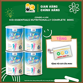 Combo 4 lon Sữa Kid Essentials mẫu mới cho trẻ biếng ăn, chậm tăng cân- 800g [NHẬP KHẨU CHÍNH HÃNG]