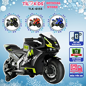 Xe máy điện trẻ em, xe moto điện cho bé TILO KIDS TLK-6155 kiểu dáng thể thao siêu ngầu, kết nối bluetooth
