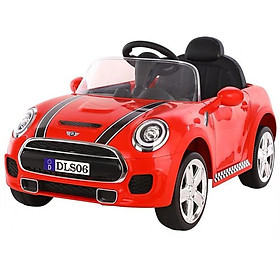 Ô tô xe điện trẻ em MINI COOPER DLS06 đồ chơi cho bé 2 động cơ Đỏ - Hồng -