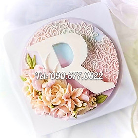 Mua Bộ 4 khuôn silicone làm bánh  rau câu nền hoa văn ren kiểu loại 13 cm - Mã số 1051