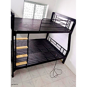 Mua Giường sắt 2 tầng hộp vuông sắt 4x8 màu kem kích thước từ (1M2 X 1M4  1M2 X 1M6  1M4 X 1M6)