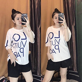 Đồ bộ nữ mặc nhà đẹp thời trang cổ tròn in hình cánh thiên thần, thun cotton 4 chiều co dãn cực đẹp, phom chuẩn - Lee’s Home. Size từ 40-65kg