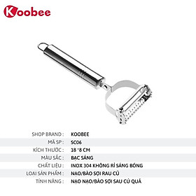 Dụng cụ bào sợi nạo rau củ cao cấp KooBee - Bộ bào nạo rau củ inox đa năng loại 1 (SC06)