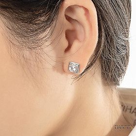 Bông Tai Nữ Bạc 925 Danny Jewelry Xi Bạch Kim Đính Đá CZ NI4GZ003