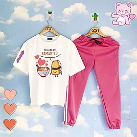 COMBO TIẾT KIỆM Set Đồ Bộ Áo Thun Tay Lửng Quần Kẻ 3Sọc, Quần Ulzzang 2 Sọc